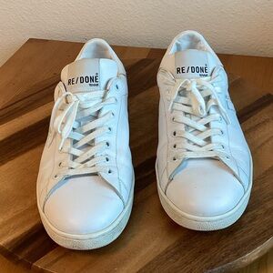 Re/Done Men's Classic 70S White Tennis Shoes 41